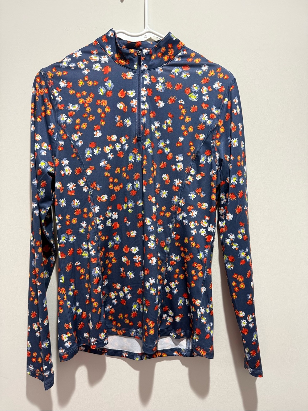 Callaway Navy Floral Long-Sleeve Quarter Zip